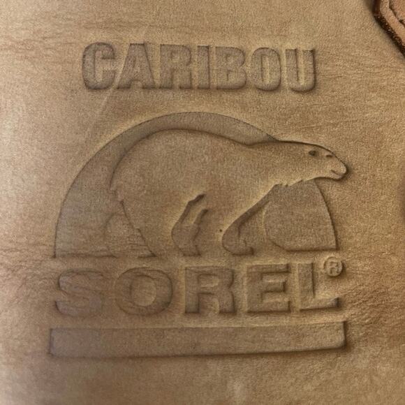 Sorel Men’s Caribou Waterproof Tan Leather Winter Boots Size-10 - Picture 7 of 9